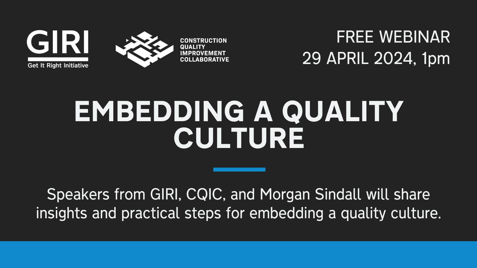 Featured image for “Webinar: Embedding a Quality Culture in Organisations – Monday 29 April 13.00 – 14.00”