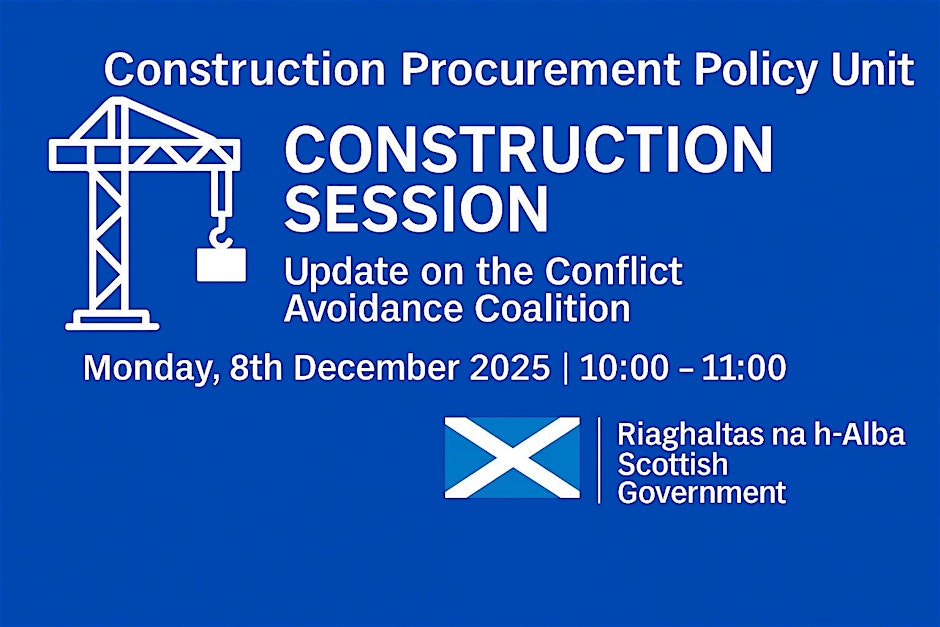 Featured image for “Scottish Government Procurement Policy Unit Webinar – Update on the Conflict Avoidance Coalition – Monday 8 December 10.00 – 11.00”